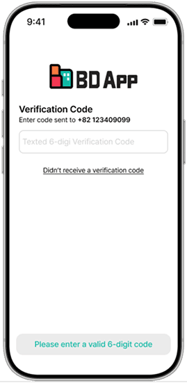 Input OTP code